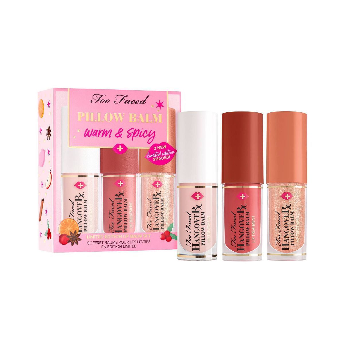 Too Faced Pillow Balm Warm & Spicy Limited Edition Lip Balm Set - 3pc - Ulta Beauty | Target