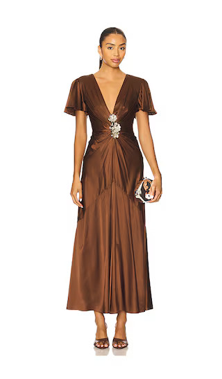 Kordyn Dress in Dark Sepia | Revolve Clothing (Global)