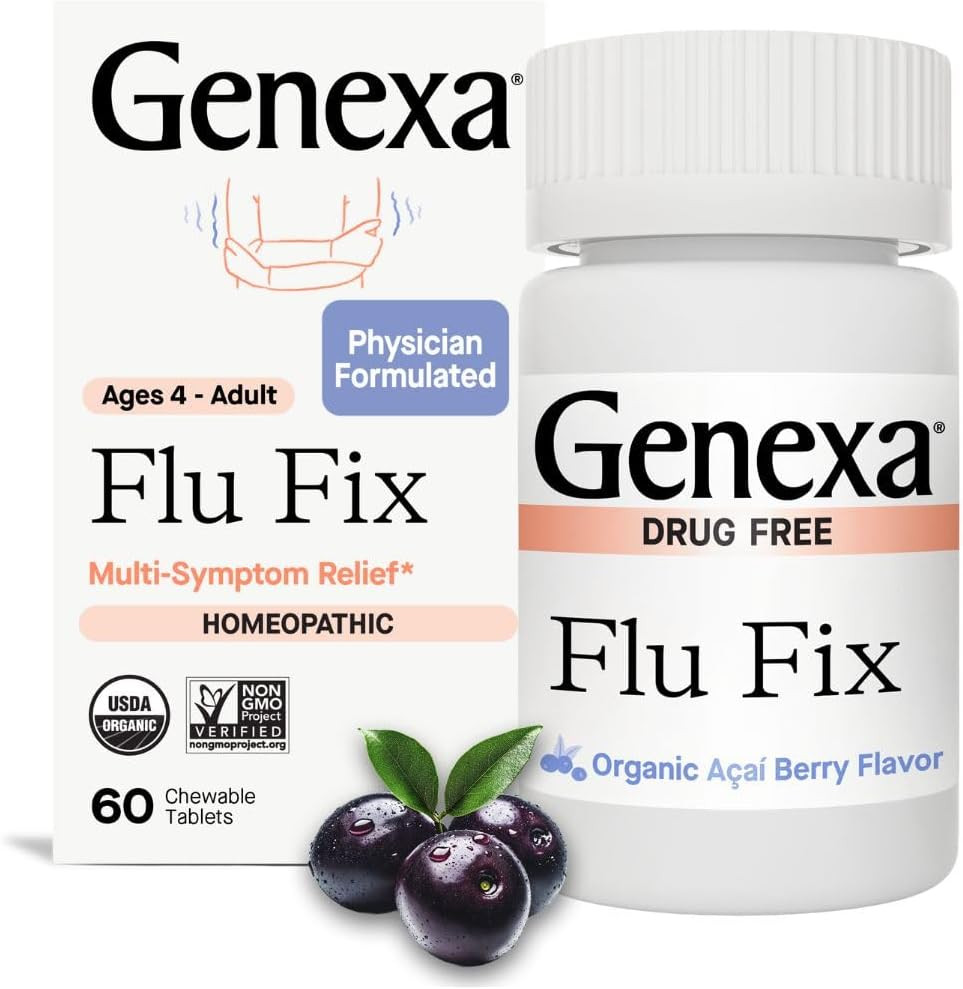 Genexa Flu Fix | Multi-Symptom Flu Remedy for Kids & Adults | Relieves Aches, Fever, Congestion |... | Amazon (US)