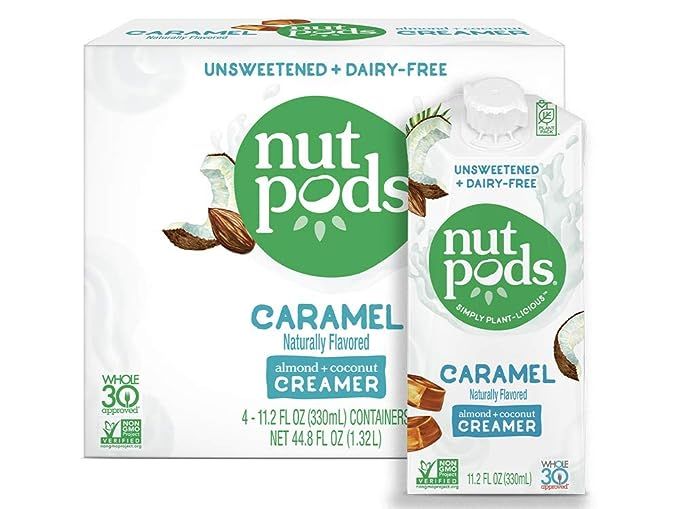 nutpods Caramel 4-pack, Unsweetened Dairy-free Coffee Creamer, Whole 30 Approved and Great Keto C... | Amazon (US)