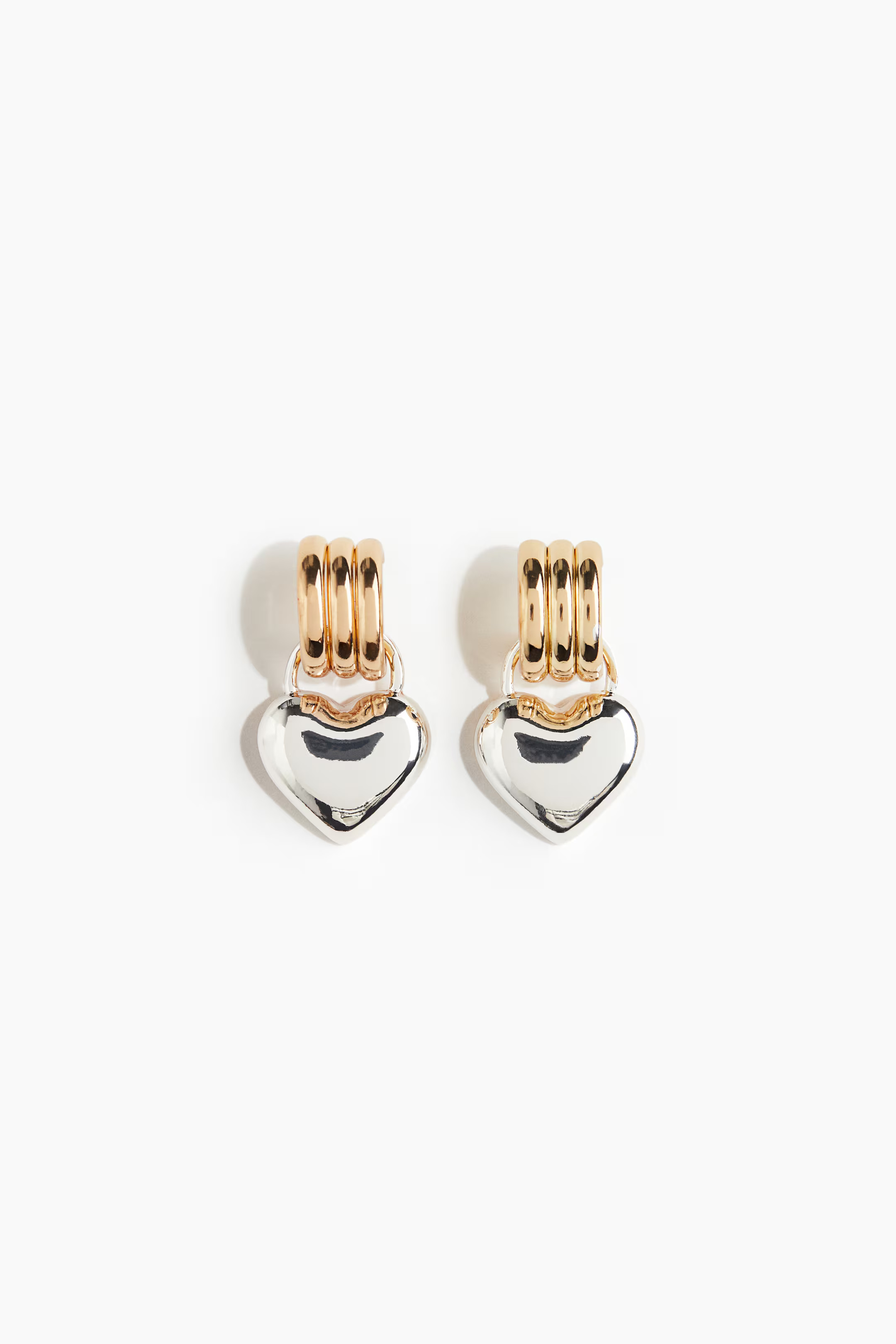 Two-tone pendant earrings | H&M (UK, MY, IN, SG, PH, TW, HK)