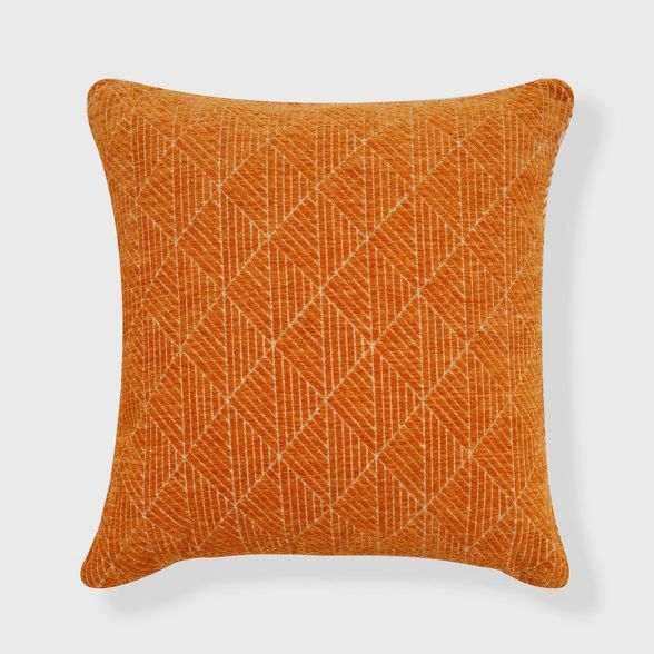 Geometric Chenille Woven Jacquard Reversible Throw Pillow - freshmint | Target