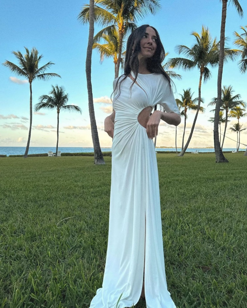 sid neigum gathered slit maxi dress ariellecharnas on LTK