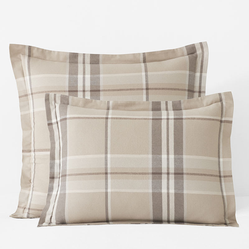 Classic Plaid Ultra-Cozy Cotton Velvet Flannel Sham - Brad, King | The Company Store