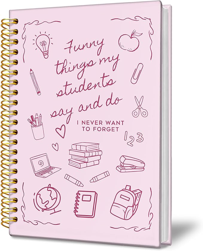 Teacher Spiral Notebooks, Cute Pink Teacher Gift 5.5x8.3 | End of Year Teacher Gifts Journal for ... | Amazon (US)