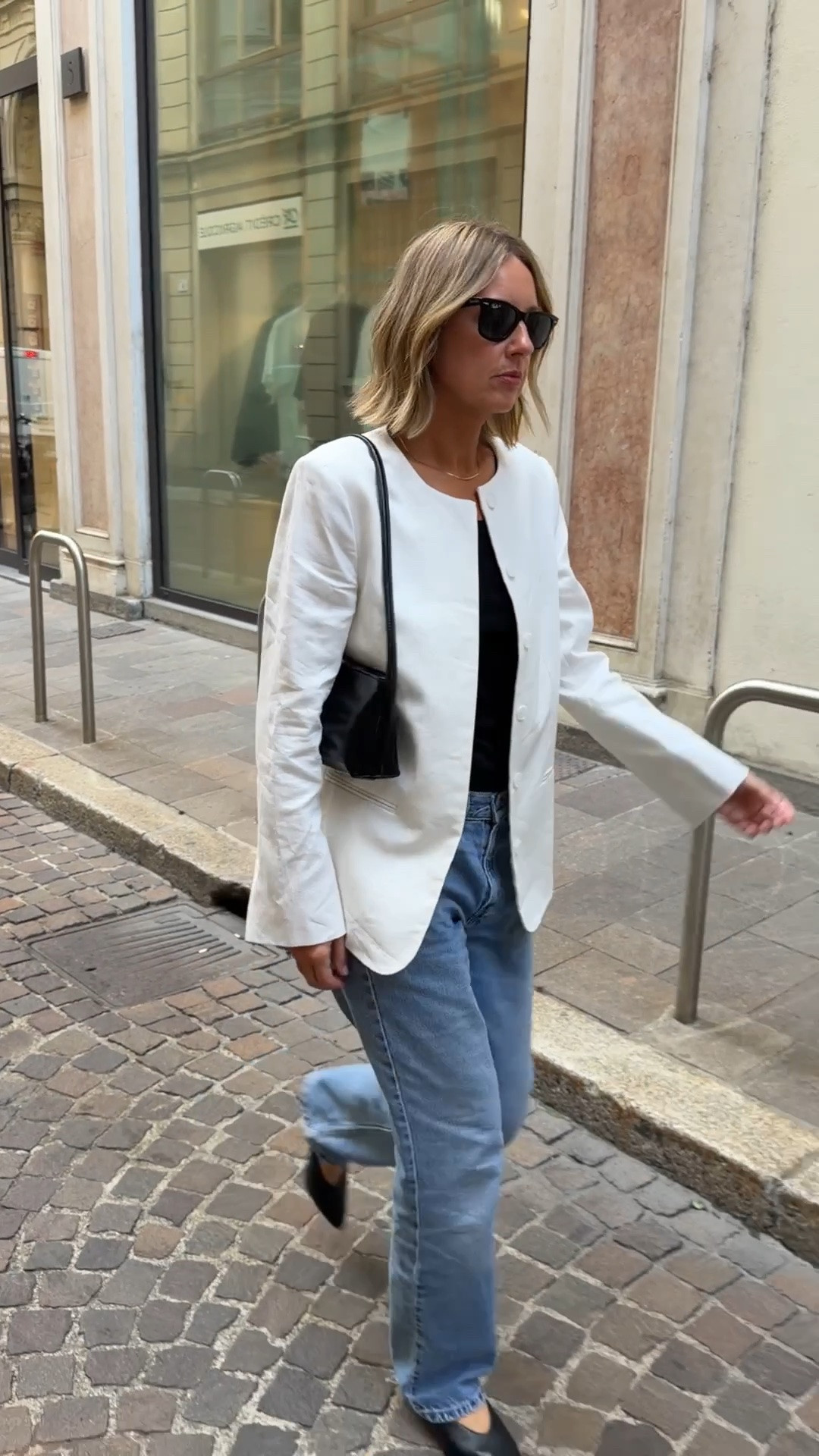 🤍

white collarless blazer, cream linen jacket, black tube top, black bandeau, straight leg jeans, light wash denim, black pointed toe flats, black shoulder bag, gold necklace, street style, European street style, casual chic outfit, off duty style, autumn transitional dressing, elevated basics, quiet luxury, monochrome styling, ltkstyletip, ltkseasonal, ltkfindsunder100, ltkitbag

#LTKjeans #LTKeurope #LTKtravel