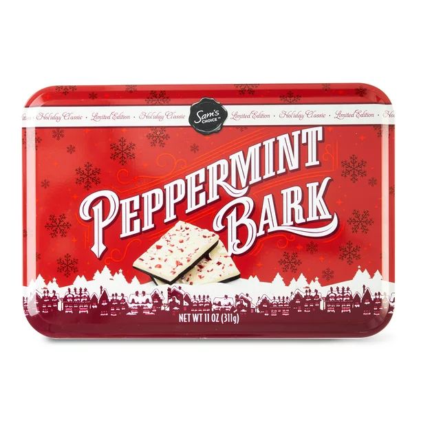 Sam's Choice Holiday Classic Peppermint Bark Tin, 11 oz - Walmart.com | Walmart (US)