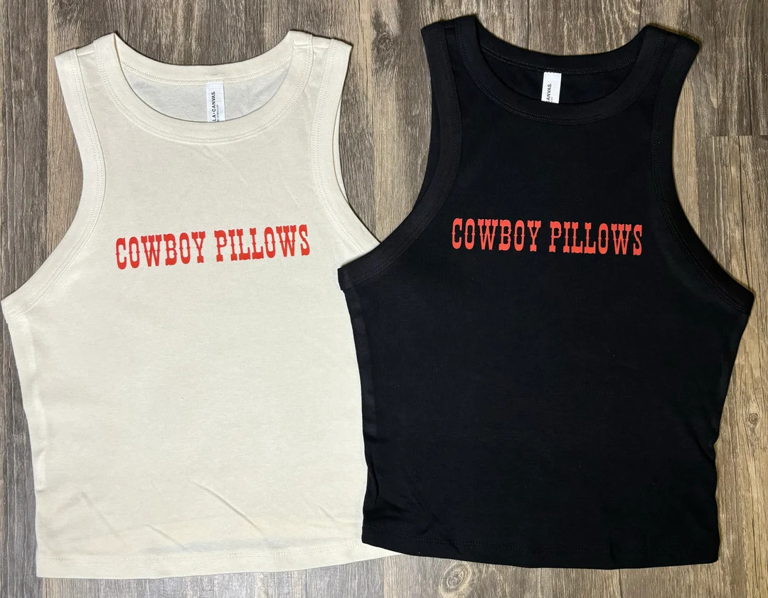 Cowboy Pillows Ribbed Racerback Tank Western Punchy - Etsy | Etsy (US)