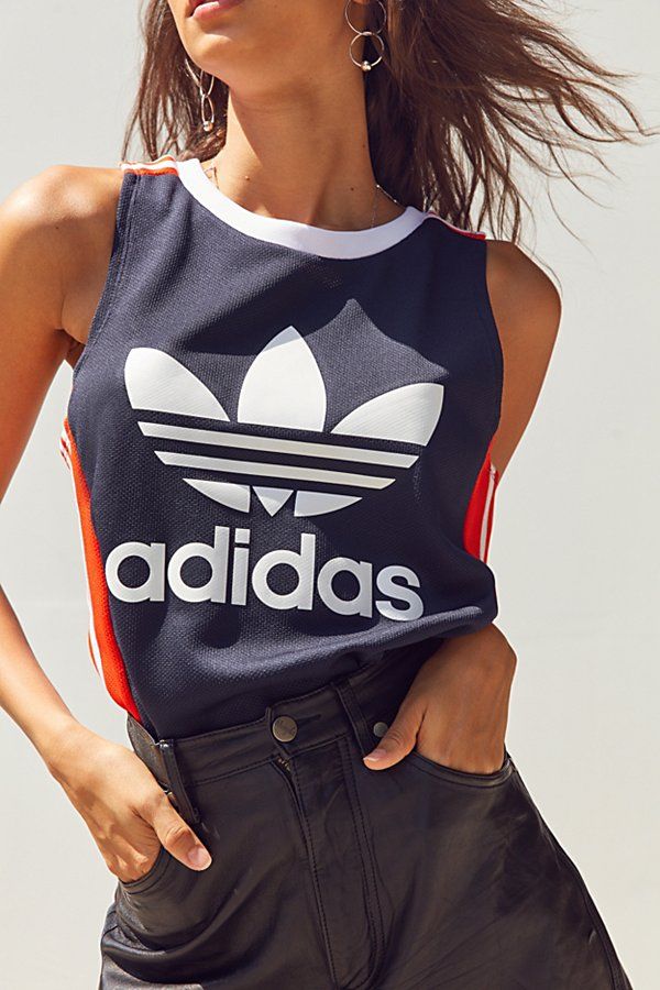 adidas Originals Osaka Archive Tank Top - Navy XS at Urban Outfitters | Urban Outfitters US