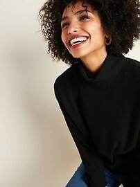 Brushed-Knit Mock-Neck Top for Women | Old Navy (US)
