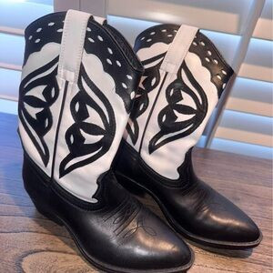 Black and White Western Boots | Poshmark