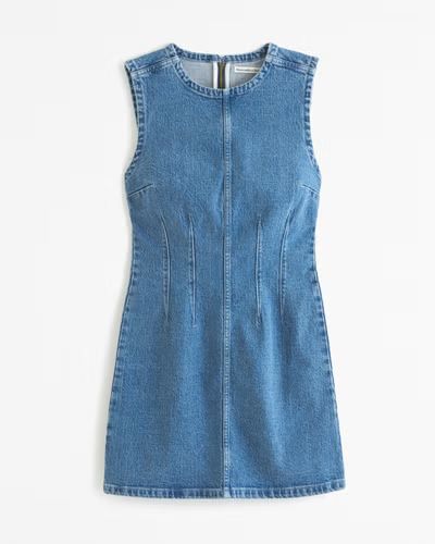 Denim Shell Mini Dress | Abercrombie & Fitch (US)