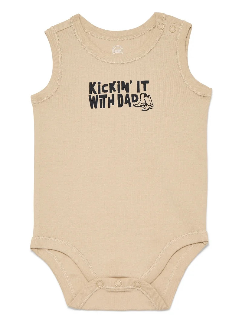 Wonder Nation Baby Boys Tank Bodysuit, Sizes 0-24 Months | Walmart (US)