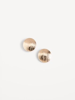 Gold-Plated Textured Stud Earrings for Women | Old Navy (US)