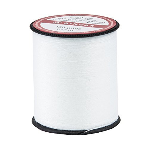 Singer 150-yard All Purpose Polyester Thread, 1-Pack, White | Amazon (US)
