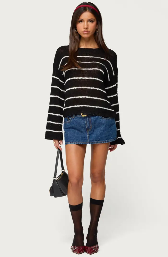 Stripe Drop Shoulder Sweater | Nordstrom