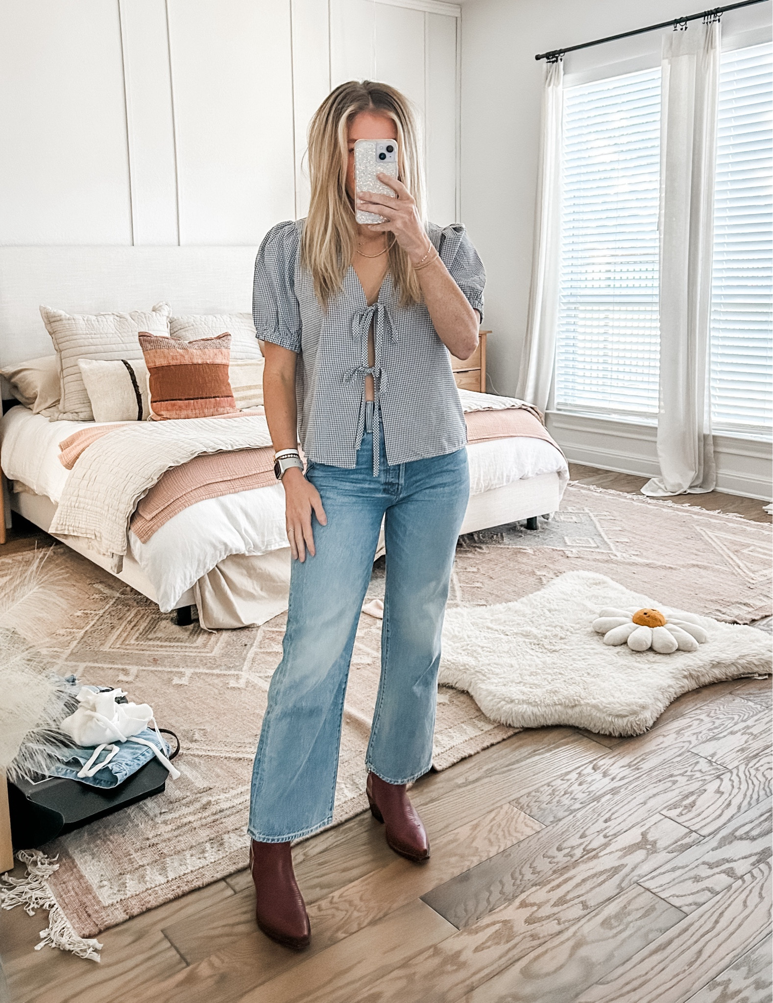 パンツ LGB sky white biker cut-off denim Y2K Y2K Worn Out Jeans | Techwear