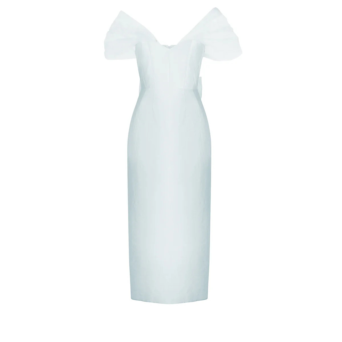 Sylvie Dress in Ice Blue Silk Wool | Over The Moon
