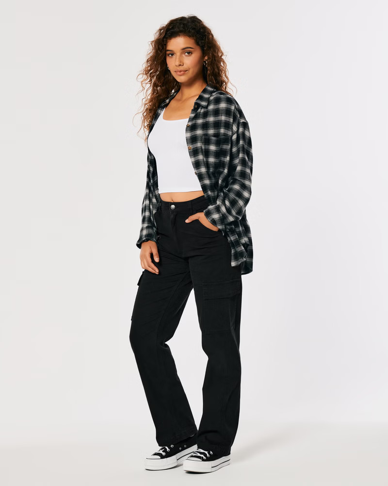 Women's Ultra High-Rise Cargo Dad Pants | Women's Bottoms | HollisterCo.com | Hollister (US)