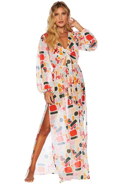 Shiloh Cover-Up Vibrant Abstract Shapes | Beach Riot