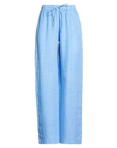 120% Lino Woman Pants Light blue Size 10 Linen | YOOX (US)