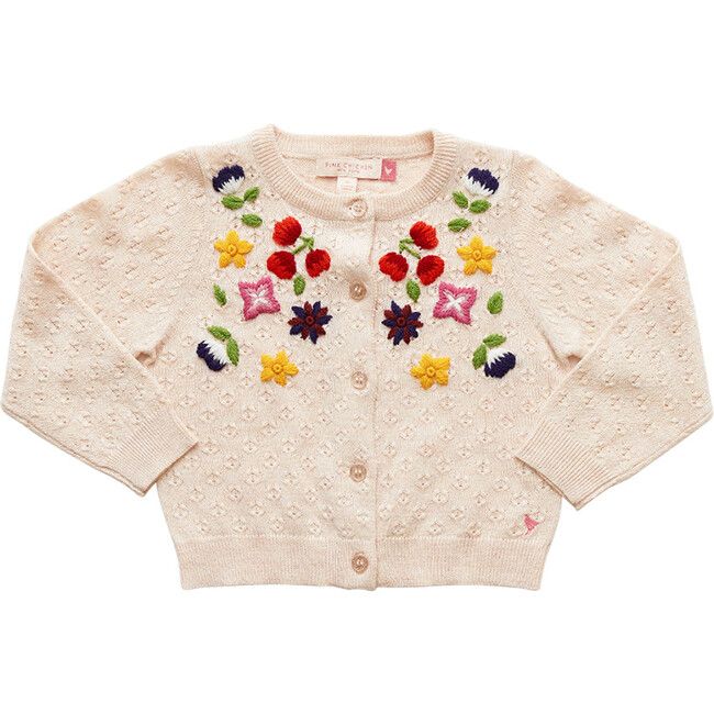 Baby Faye Floral Sweater, Ecru | Maisonette