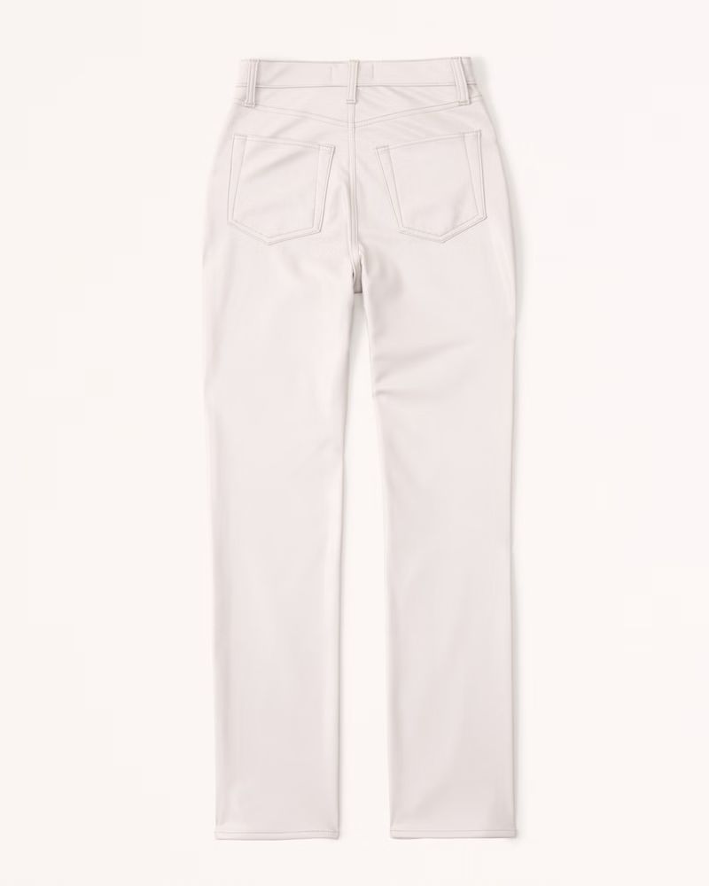 Mixed Fabric Curve Love Ultra High Rise 90s Slim Straight Jean | Abercrombie & Fitch (US)
