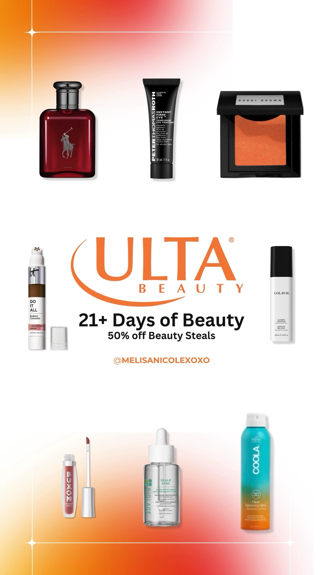 @ULTA Beauty 21+ Days of Beauty Event. Today’s 50% Off beauty deals.  

#LTKBeauty #LTKSpringSale #LTKSaleAlert