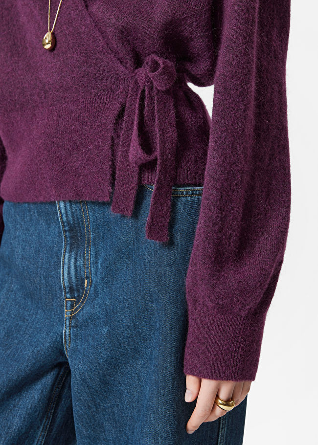 Mohair-Blend Knitted Wrap Cardigan | & Other Stories EU