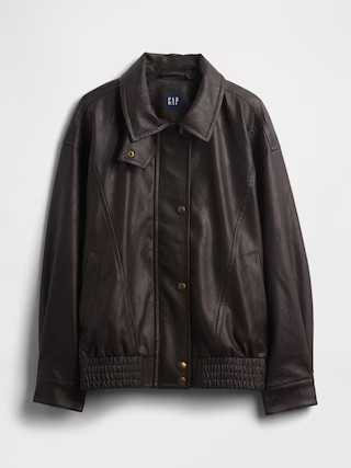 Oversized Vegan Leather Jacket | Gap | Gap (US)