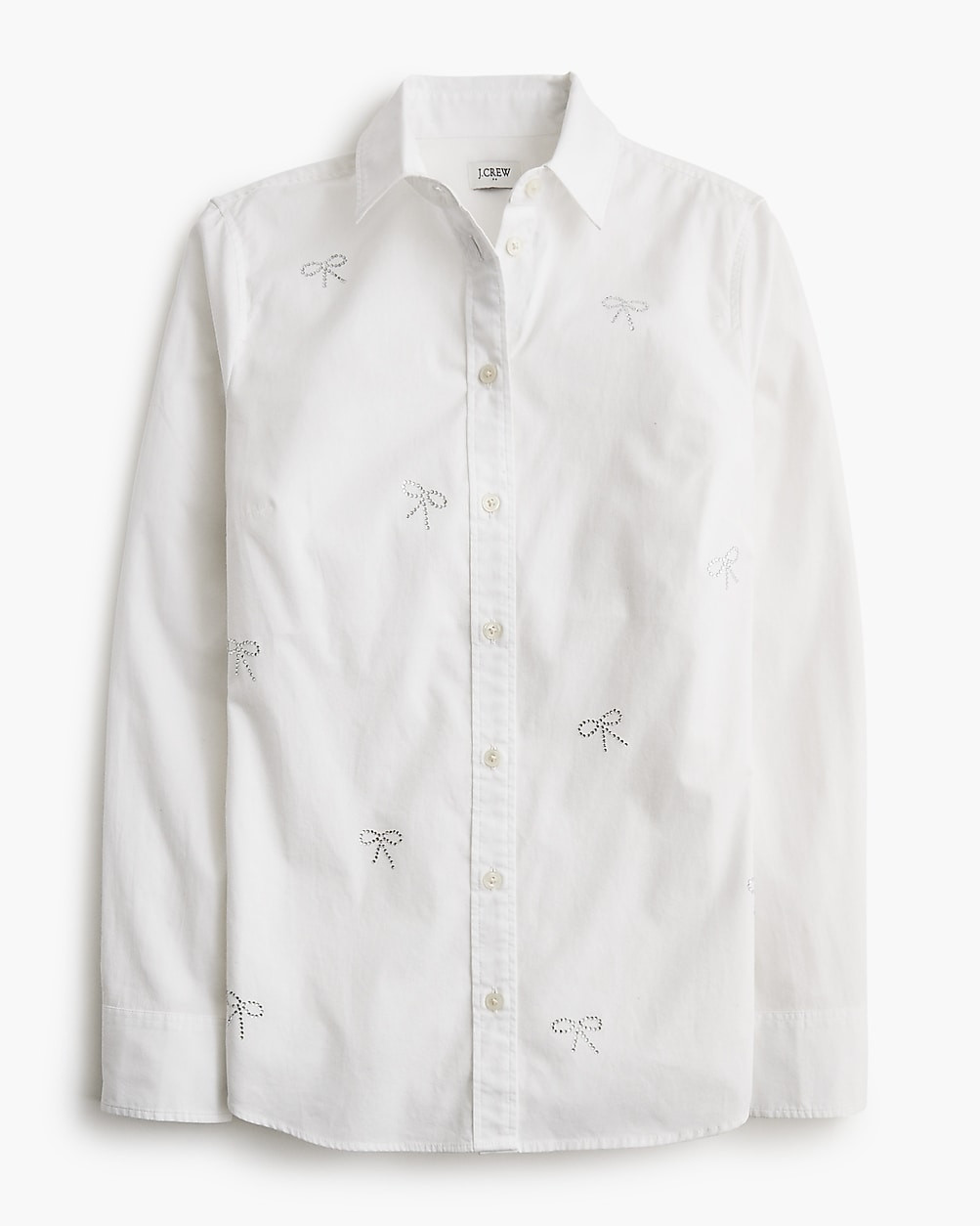 Jeweled-bow button-up shirt | J.Crew Factory