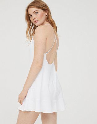 OFFLINE By Aerie Real Me Ruffle Dress | American Eagle Outfitters (US & CA)