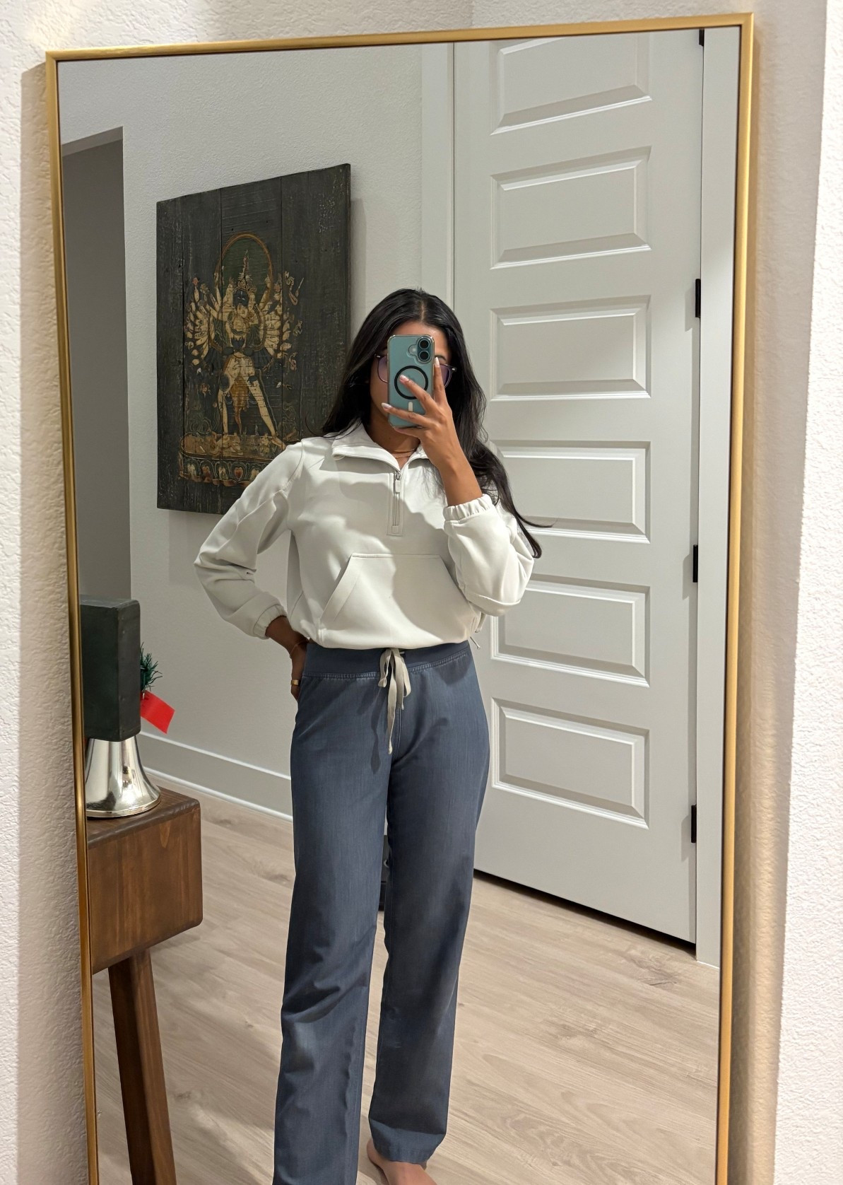 Petite ootd with a lululemon quarter zip pullover and figs scrubs pants 

#LTKPetite #LTKdayinmylife #LTKootd