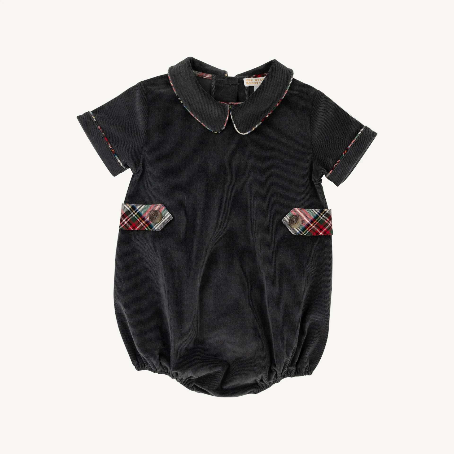 Brentley Bubble (Corduroy) - Grandison Rd. Gray with Charlie Place Pla | The Beaufort Bonnet Company