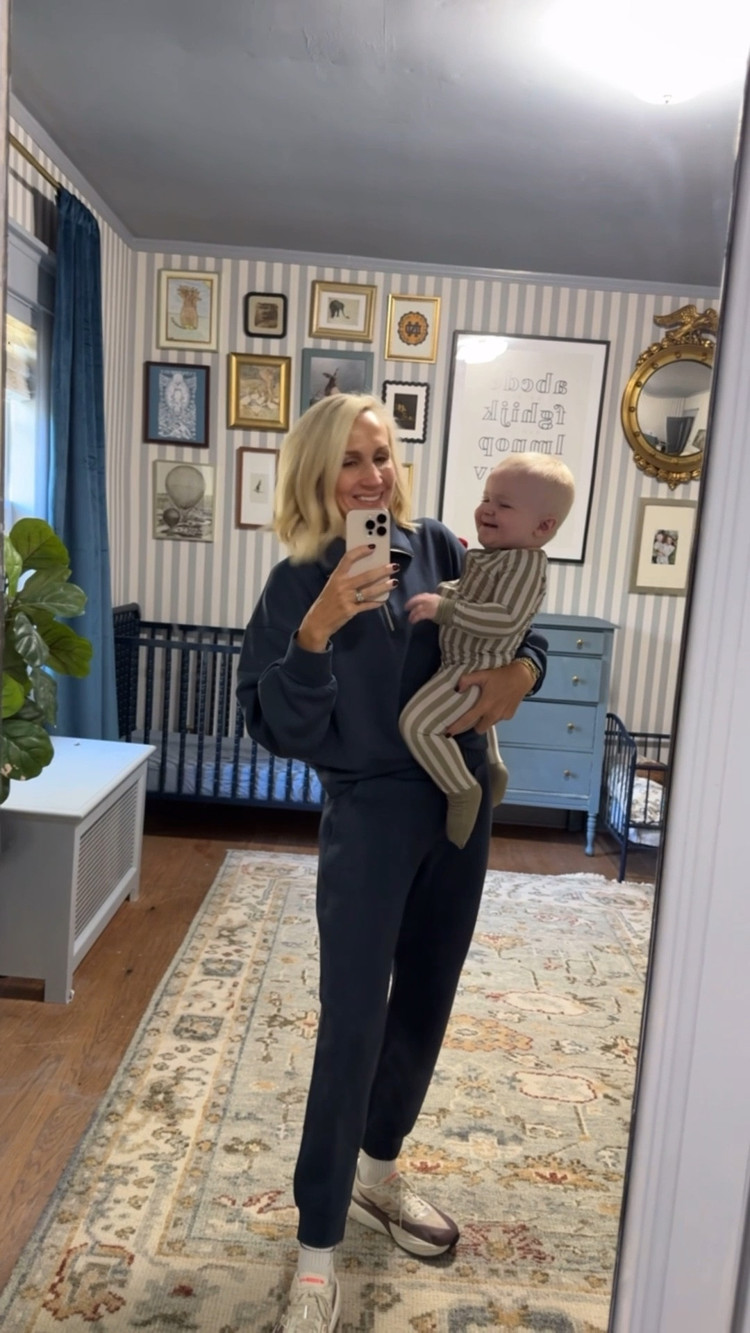 Small in both quarter zip and joggers but could’ve done mediums too. These haven’t shrunk at all in the wash for me! 