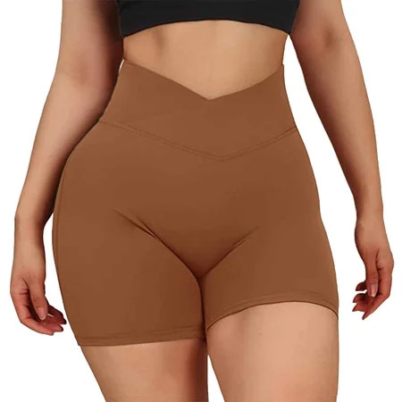 kpoplk Yoga Pants Women s High Waisted Soft Stretchy Yoga Shorts Tummy Control Running Gym Workout B | Walmart (US)