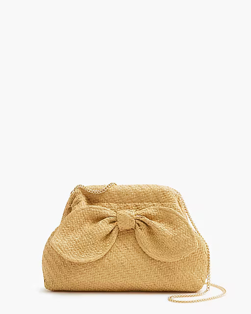 Straw bow clutch | J.Crew Factory