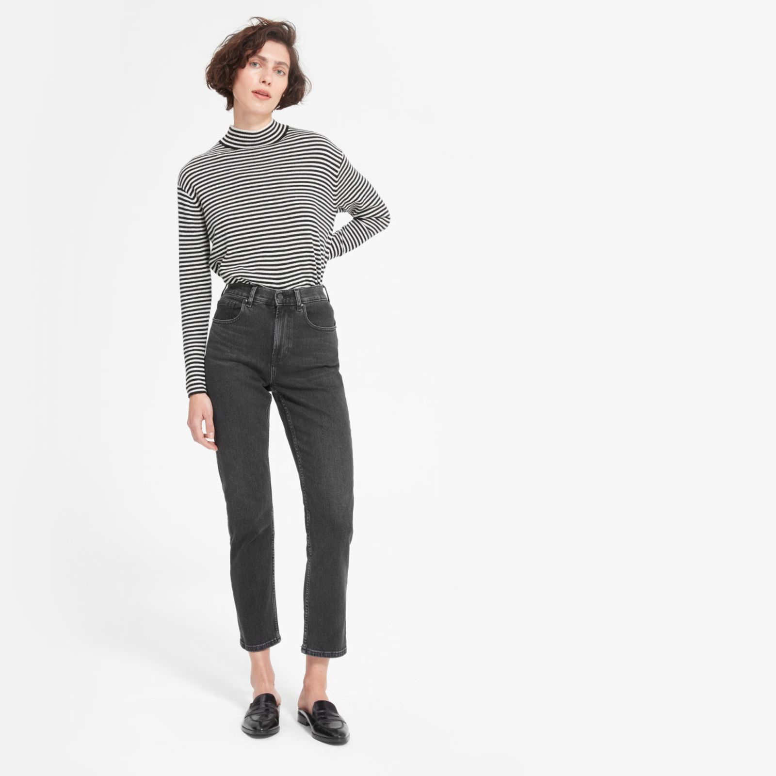 Women's Cheeky Straight Jean by Everlane in Washed Black, Size 26 | Everlane