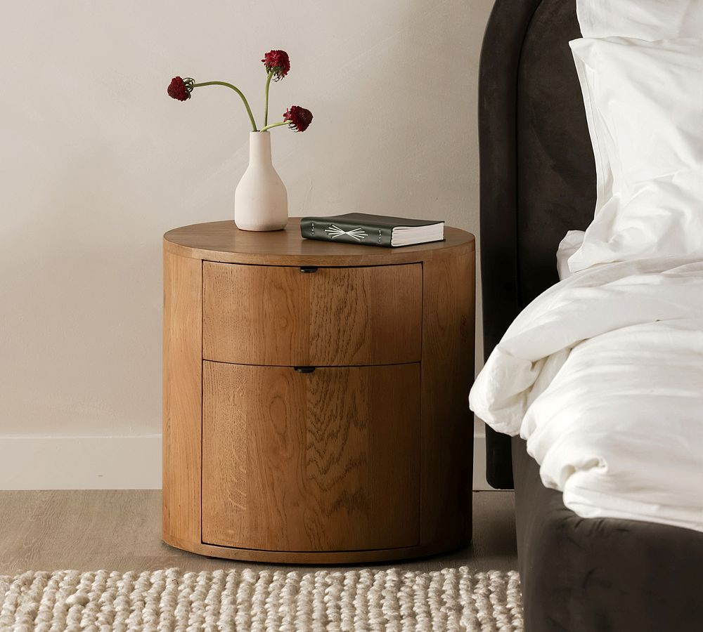 Klint 2-Drawer Round Nightstand | Pottery Barn (US)