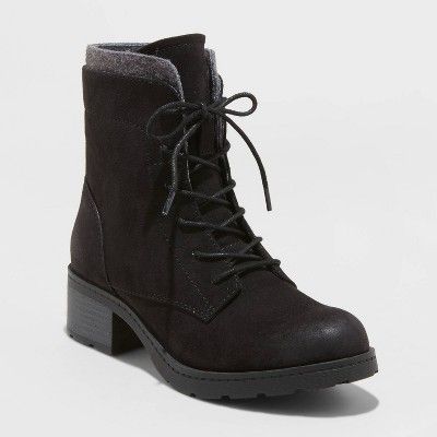 Women's Dez Microsuede Lace-Up Boots - Universal Thread™ | Target