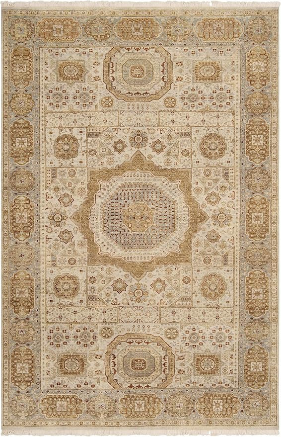 Livabliss CMB8001 Cambridge Traditional 5'6" x 8'6" Area Rug - Beige, Medium Brown, Gray | Amazon (US)