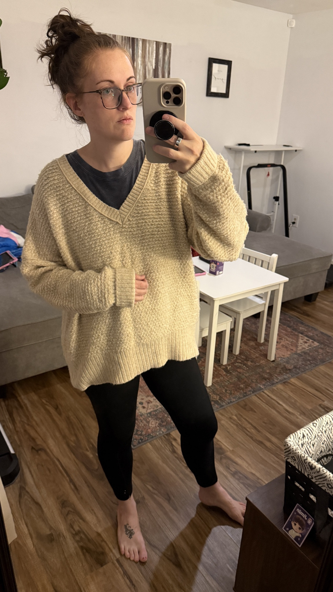 Trying something a little different with this oversized sweater + leggings combo 🍁 Normally I’d pair this sweater with a lighter-colored shirt, but I love how cozy this darker layering feels! Sweater is XL for full coverage, tee is a true M, and leggings are also M. I’m also linking a few oversized sweaters I’ve been eyeing lately ✨

#LTKMidsize #LTKHoliday #LTKSeasonal