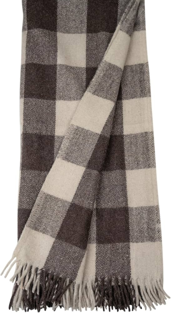 Briomhar Tartan Throw Blanket Plaid - Scottish Wool Blanket, Thick Warm Throw with Fringed Edges ... | Amazon (US)