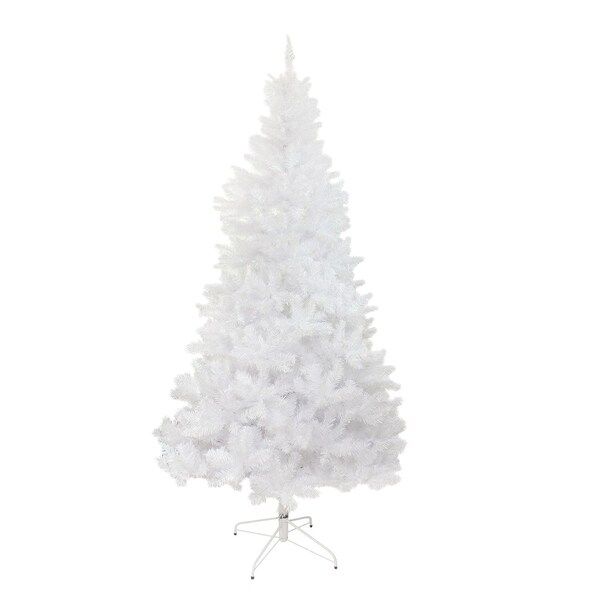 9.5' x 64" White Glimmer Iridescent Spruce Full Artificial Christmas Tree - Unlit | Bed Bath & Beyond