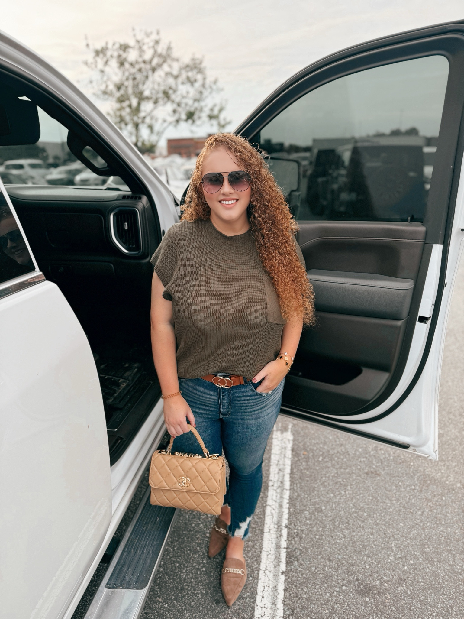 Date night look 🤎amazon short sleeve sweater | amazon sweater | amazon green short sleeve sweater | amazon mules  | jeans | skinny jeans | curvy jeans | buckle jeans | clogs | amazon fall mules  | amazon belt | amazon fashion | amazon finds | amazon look | amazon outfit | fall outfit | fall look | fall fashion | fall finds | fall outfit inspo | fall fashion inspo | fall 2024 

#LTKMidsize #LTKSeasonal #LTKStyleTip