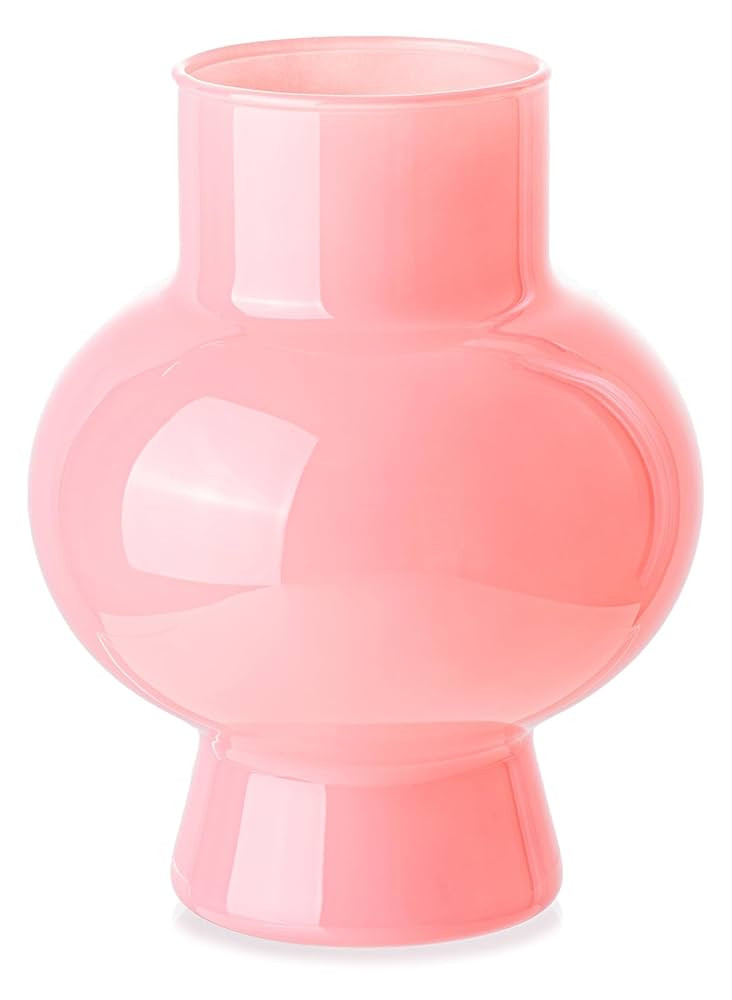 Glass Vase for Flower Centerpiece, Lantern Shaped Glass Vase, Modern Floral Vase for Center, Livi... | Amazon (US)