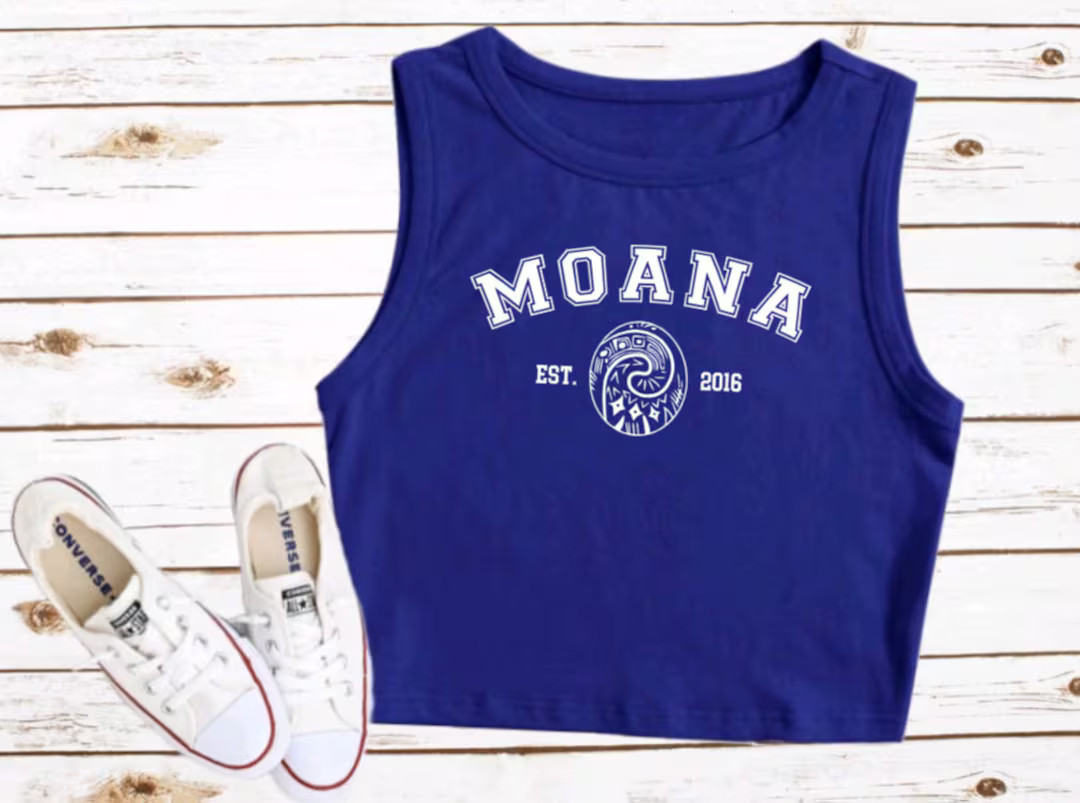 Moana Heart of Te Fiti Disney Shirt Croptop Tank Cropped Top Disney Hawaii Aulani Maui Cropped Ta... | Etsy (US)
