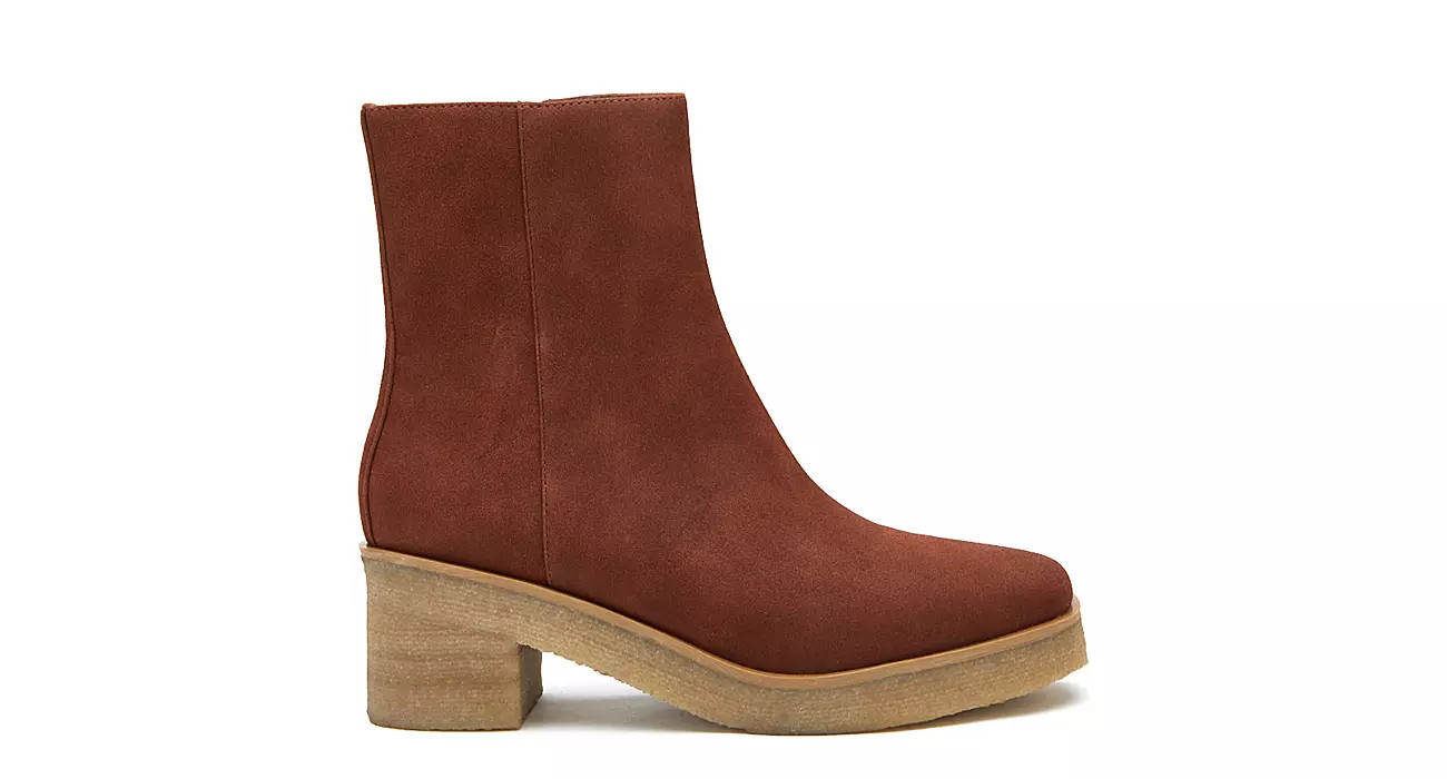 Coconuts Womens Elsa Zip Up Boot - Dark Brown | Rack Room Shoes