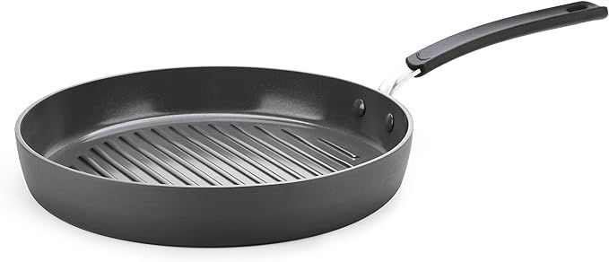 GreenPan Levels Stackable Hard Anodized Ceramic Nonstick, Round Grill Pan, 11", Black | Amazon (US)