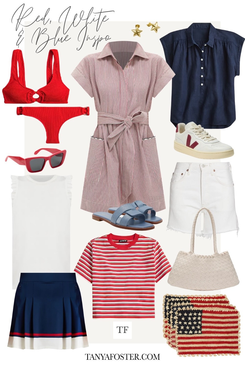 Love these pieces for a red, white and blue 4th of July or Americana summer look! 

#LTKStyleTip #LTKSummerEdit #LTKSeasonal